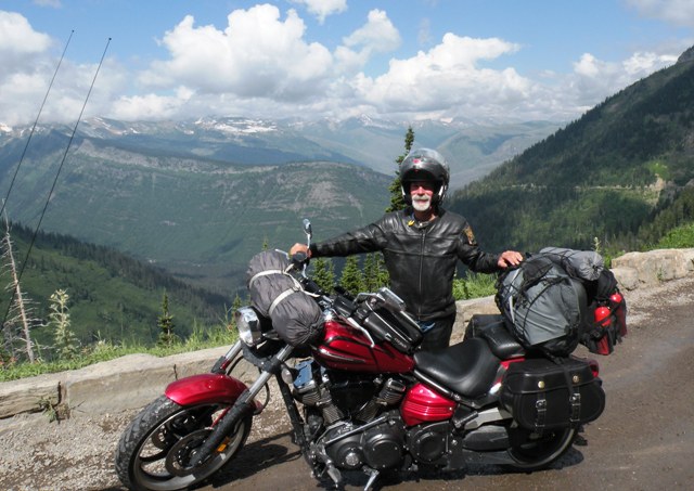 Road Star Raider in Glacier Nat. Park on the way To the Alaskan Highway