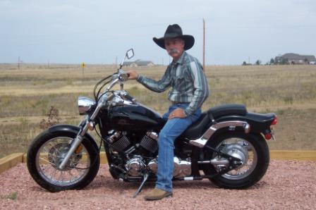 Cowboy on a Yamaha V Star