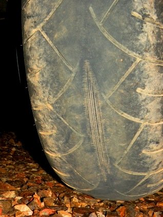 Failed Metzler 210 Motorcycle Tire